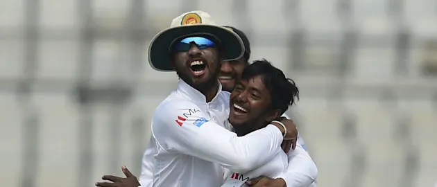 Akila Dananjaya, on debut, returned 5/24 in the second innings.