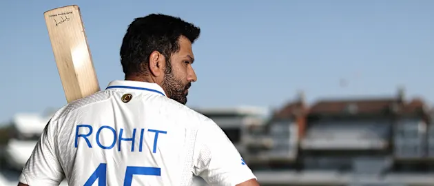 The back of Rohit Sharma's WTC Final kit