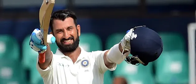 Cheteshwar Pujara finished the day with 128 runs to his name; his third century from as many Tests in Sri Lanka, and also crossed 4,000 runs in the process.