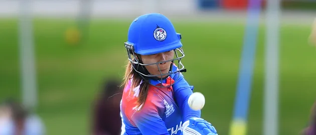 Chanida Sutthiruang of Thailand during the Match: ICC Women's T20 Cricket World Cup warm up match between New Zealand and Thailand at Karen Rolton Oval on February 19, 2020 in Adelaide, Australia.