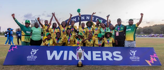 05092026-Nigeria Vs Zimbabwe-Team Nigeria with the Winners Trophy after eding Zimbabwe in the Final