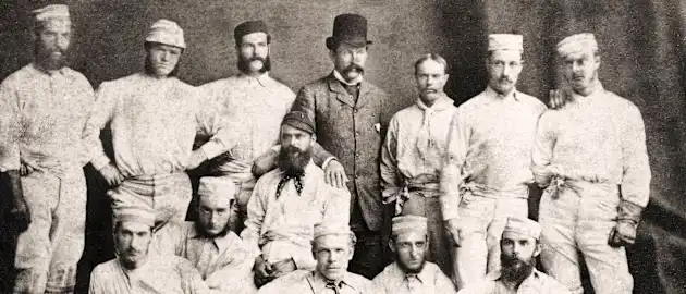 The Australian team in the 1800s.