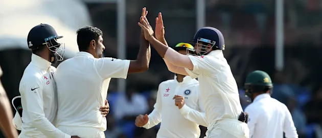 Ravichandran Ashwin celebrates wicket of Mominul Haque.jpg