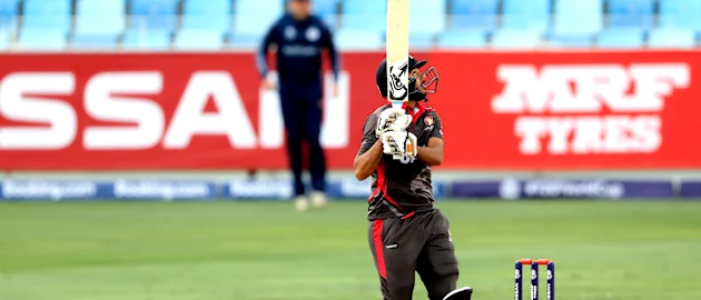 Chirag Suri batting againts Scotland