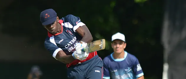 Action from the Argentina-Cayman Islands match in the ICC World T20 Americas Sub Regional Qualifier