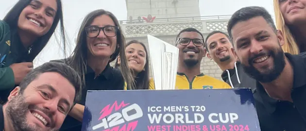 Logo of Roberta Moretti Avery: When you bring the Trophy Tour to cities like Poços de Caldas, you bring a sense of belonging to the wider world of cricket