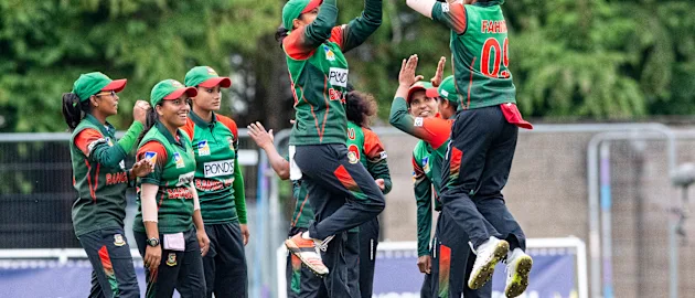 Bangladesh win by 13 runs (DLS Method).