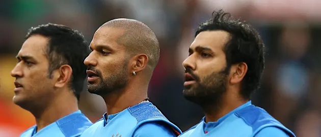 MS Dhoni, Shikhar Dhawan, Rohit Sharma