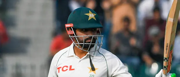 Pakistan captain Babar Azam celebrates after scoring a half-century 1920x1080