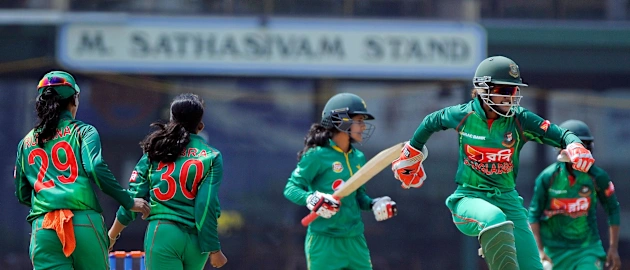 Bangladesh, who began with promise, paid the price for flagging spirits, sloppy fielding and the frequent loose ball.