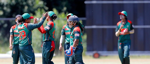 Bangladesh Players celebrate a wicket during the Practice Match, 5th July 2018.