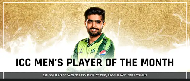 After becoming No.1 ODI batsman, Babar Azam named ICC Men's Player of the Month for April