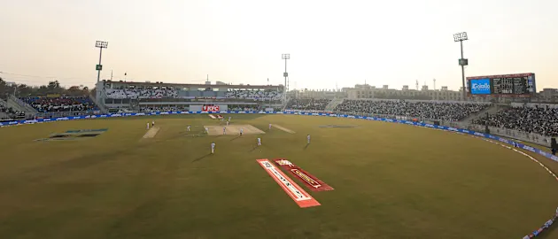 A general view during the First Test Match between Pakistan and England at Rawalpindi Cricket Stadium on December 02, 2022 in Rawalpindi, Pakistan.