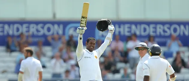 Angelo Matthews celebrates his century