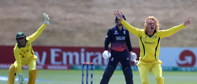 Lloyd Pope of Australia successfully appeals for the dismissal of Jack Davies