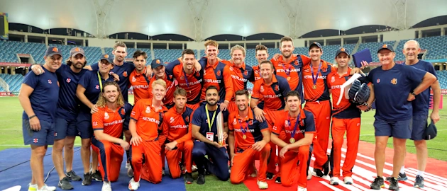 Netherlands Team champions of ICC T20 World Cup Qualifier