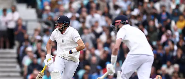 Jamie Overton in action against India 
