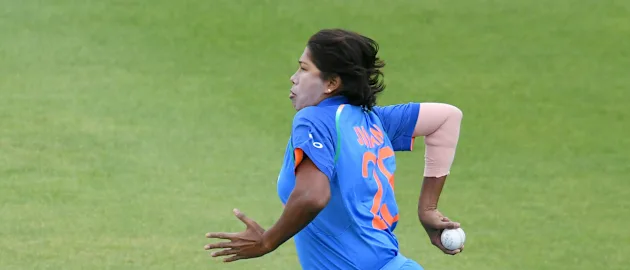 Jhulan Goswami accounted for the key wicket of Suzie Bates in her very first over