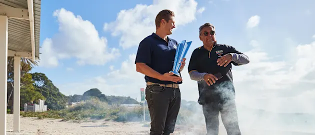 Shane Watson at a traditional Indigenous smoking ceremony
