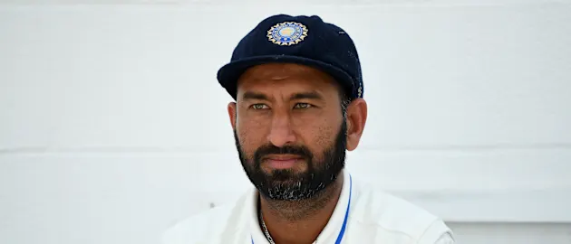 Cheteshwar Pujara of India during day four of the ICC World Test Championship Final between Australia and India at The Oval