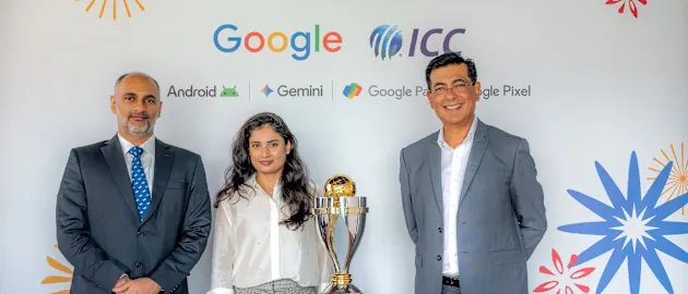 ICC CEO Sanjog Gupta, India great Mithali Raj and VP of Marketing at Google India Shekar Khosla