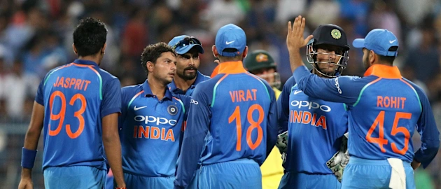 Kuldeep Yadav broke the back of the Australian chase with a hattrick which was the third by an Indian in ODIs.