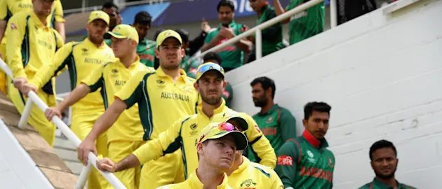 The Australia v Bangladesh game was washed out.