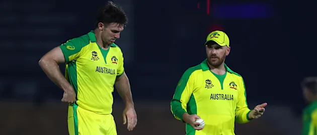 Aaron Finch and Mitchell Marsh
