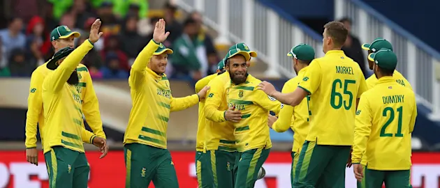 South Africa team celebrating