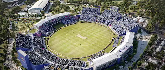 An envisioned glimpse of a completed Nassau County International Cricket Stadium 