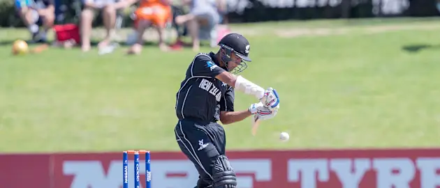 Rachin Ravindra of New Zealand batting