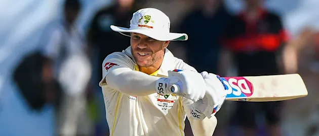 Australia's David Warner plays a shot during the first day of the first cricket Test match between Sri Lanka and Australia at the Galle International Cricket Stadium in Galle 1920x1080