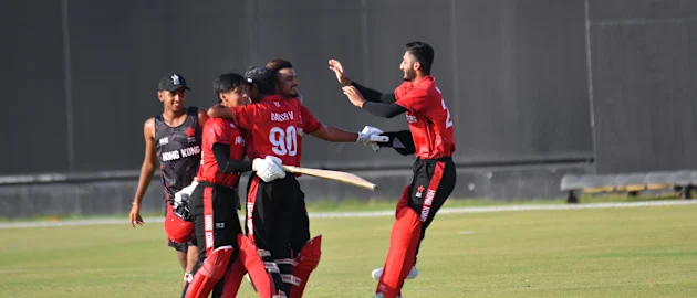 Hong Kong defeated Oman by three wickets in a hard-fought match