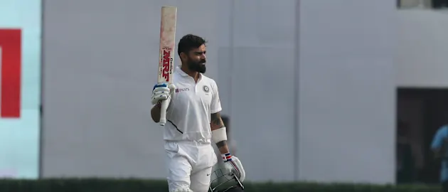 Virat Kohli scored a century in his first day-night Test.