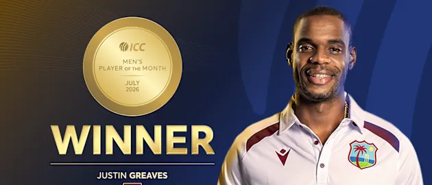 ICC Men's Player of the Month for July 2026 named
