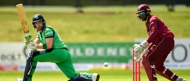 Balbirnie on the way to a century against WI in May 2019