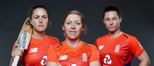 Nat Sciver, Tammy Beaumont and Heather Knight
