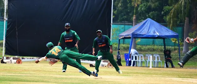Moshin Shabbir Rajput take a brilliant catch