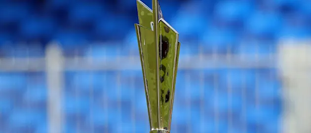 T20 world cup trophy shiny