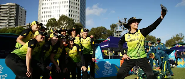All smiles as Australia celebrate their semi-final spot