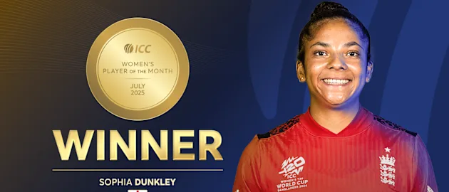 Sophia Dunkley wins ICC Women's Player of the Month for July 2025
