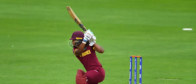 Hayley Matthews struck a fine 43 but fell playing a rash shot to Deepti Sharma.
