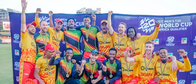 Winners Zimbabwe with their Trophy