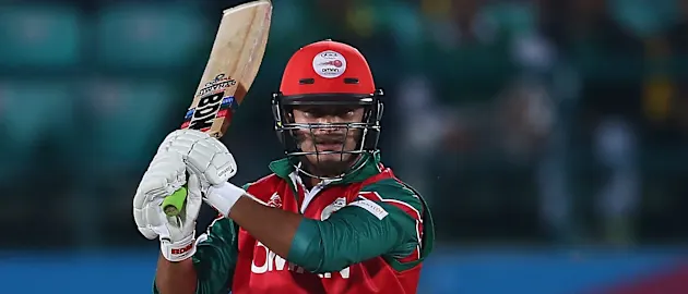 Oman captain Zeeshan Maqsood top scored with 39* off 34 balls