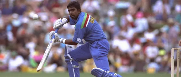 Asanka Gurusinha in action at the 1992 World Cup