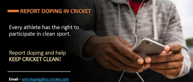 Report doping in cricket