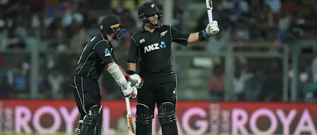 Ross Taylor, who hit eight fours in his 100-ball 95, was dismissed in the penultimate over with New Zealand needing just one run to win.