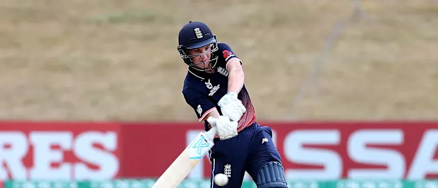 Harry Brook of England hits a Century