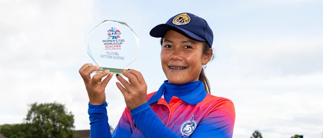 Player of the match, Thailand's Chanida Sutthiruang.