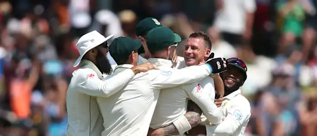 Dale Steyn celebrates a wicket against Pakistan